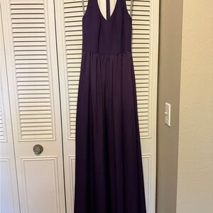 White by Vera Wang Purple Halter Maxi Sundress
